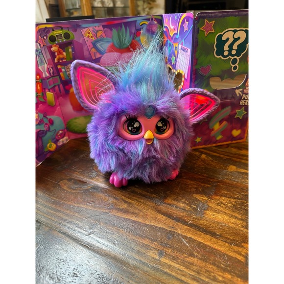 Hasbro Other - Hasbro Furby 2023 Interactive Plush Purple Blue Light Up Ears F6743 F6744 Works
